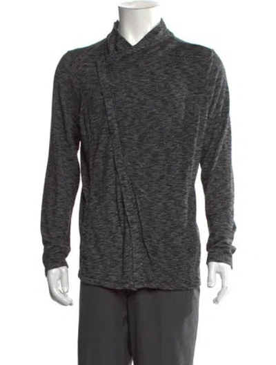 Pre-owned G.h. Bass & Co. Mock Neck Long Sleeve Pullover In Gray
