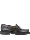 G.h. Bass & Co. Penny-slot Leather Loafers In Brown