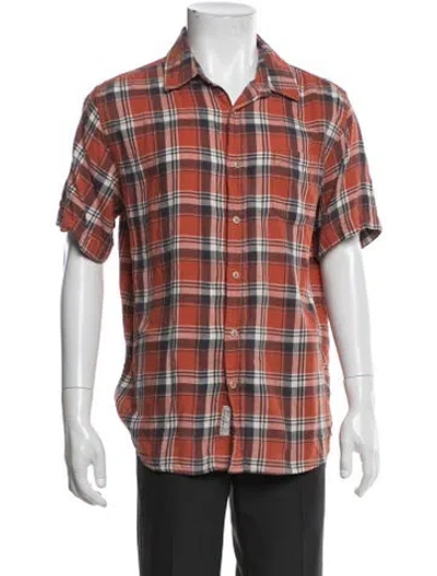 Pre-owned G.h. Bass & Co. Plaid Print Short Sleeve Shirt In Multi