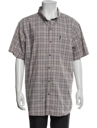 Pre-owned G.h. Bass & Co. Plaid Print Short Sleeve Shirt In Multi
