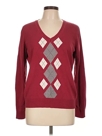 Pre-owned G.h. Bass & Co. Pullover Sweater In Burgundy