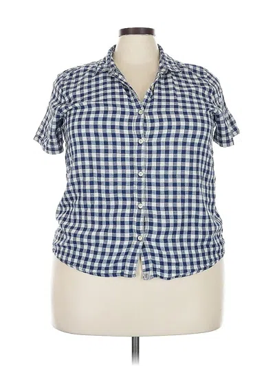 Pre-owned G.h. Bass & Co. Short Sleeve Button Down Shirt In Blue