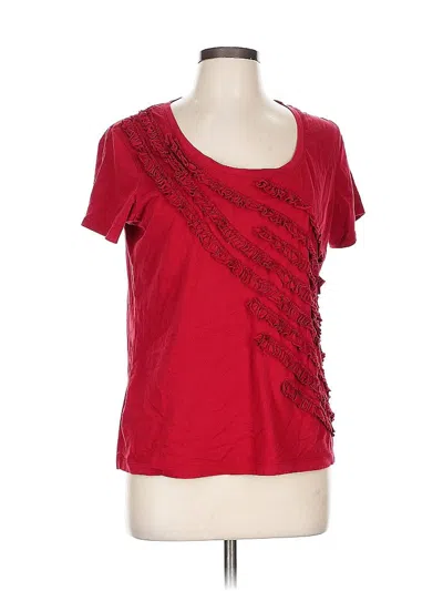 Pre-owned G.h. Bass & Co. Short Sleeve Top Red Scoop Neck Tops