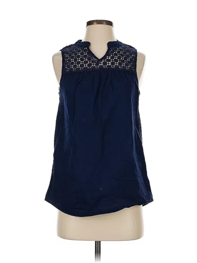 Pre-owned G.h. Bass & Co. Sleeveless Blouse In Blue