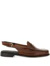 G.h. Bass & Co. Slingback Loafers-style Flat Pumps In Brown