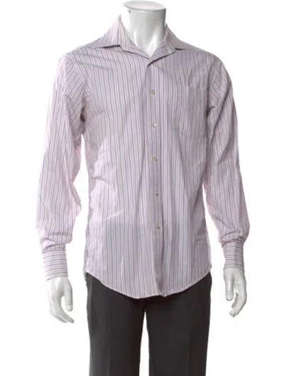 Pre-owned G.h. Bass & Co. Striped Long Sleeve Dress Shirt In Multi