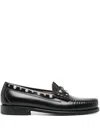 G.h. Bass & Co. Studded-detail Leather Loafers In Black