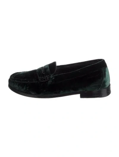 Pre-owned G.h. Bass & Co. Velvet Loafers In Black