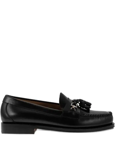 G.h. Bass & Co. Weejun Heritage Leather Loafers In Black