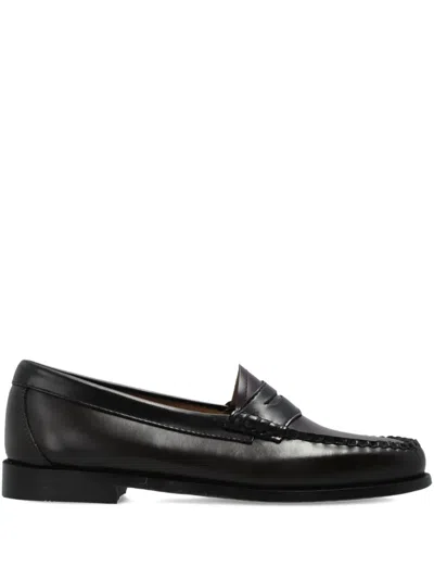 G.h. Bass & Co. Weejuns Leather Loafers In Black