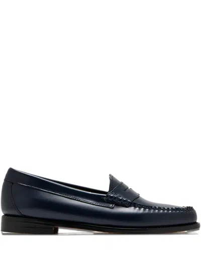 G.h. Bass & Co. Weejuns Leather Penny Loafers In Blue