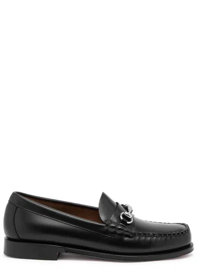 G.h. Bass & Co G.h Bass & Co Weejuns Lincoln Moc Glossed Leather Loafers In Black
