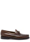 G.h. Bass & Co G.h Bass & Co Weejuns Lincoln Moc Glossed Leather Loafers In Brown