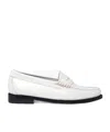 G.h. Bass & Co Weejuns Penny Round-headed Loafers In White