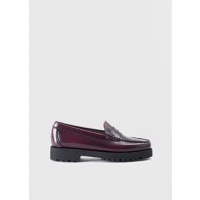 G.h. Bass & Co Womens Weejun 90's Penny Loafer With Chunky Sole In Wine In Burgundy