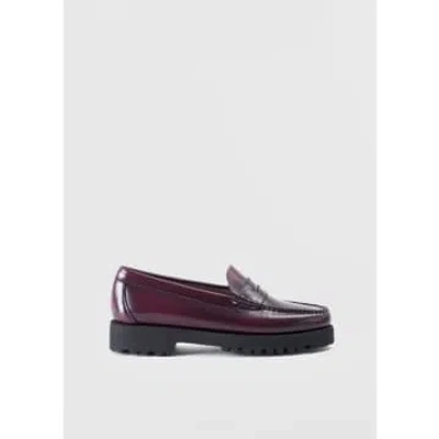 G.h. Bass & Co Womens Weejun 90's Penny Loafer With Chunky Sole In Wine In Burgundy