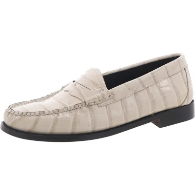 G.h. Bass & Co. Bax3w014 Womens Embossed Leather Loafers