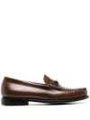 G.h. Bass & Co. Lincoln Heritage Horse Leather Loafers In Brown