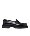 G.h. Bass & Co. Round Head Loafer Shoes In Black