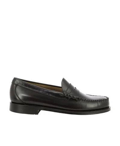 G.h. Bass & Co. Round Head Loafer Shoes In Black