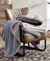 G.H. BASS & CO. TEXTURED COZY SHERPA THROW, 50" X 60"