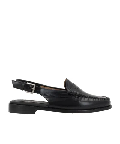 G.h. Bass & Co. Weejuns Slingback Loafers In Black