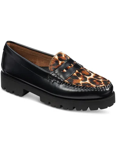 G.h. Bass & Co. Whitney Womens Leather Lug Sole Loafers In Multi