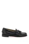 GH BASS ESTHER KILTIE WEEJUNS LOAFERS IN BRUSHED LEATHER