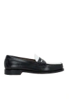 Gh Bass Round Toe Loafers With Two-tone Penny Strap In Black