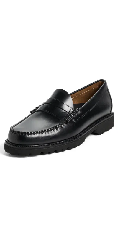Gh Bass G. H. Bass Larson Lug Weejuns Loafers Black Leather Box