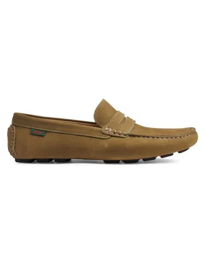 Gh Bass G. H. Bass Men's Davis Moccasin Suede Driving Loafers In Olive