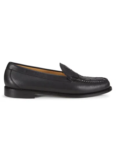 Gh Bass G. H. Bass Men's Larson Moc Toe Leather Loafers In Black