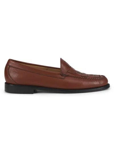 Gh Bass G. H. Bass Men's Larson Moc Toe Leather Loafers In Brown