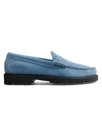 Gh Bass G. H. Bass Men's Larson Suede Lug Sole Penny Loafers In Dusty Blue