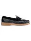 Gh Bass G. H. Bass Men's Larson Woven Crepe Penny Loafers In Black