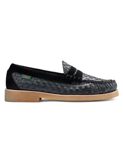 Gh Bass G. H. Bass Men's Larson Woven Crepe Penny Loafers In Black