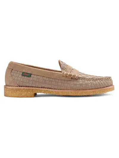 Gh Bass G. H. Bass Men's Larson Woven Crepe Penny Loafers In Sand