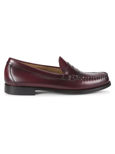 Gh Bass G. H. Bass Men's Logan Leather Penny Loafers In Burgundy