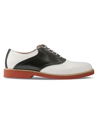 Gh Bass G. H. Bass Men's Original Saddle Derby Shoes In White Black