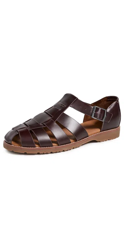 Gh Bass G. H. Bass Reed Mini Lug Fisherman Sandals Brunette In Animal Print