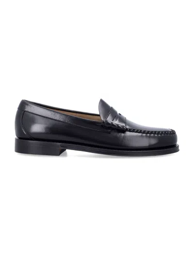 Gh Bass G. H. Bass Weejuns Larson Penny Loafer Slip-on In Polished Leather With Padded Footbed In Black
