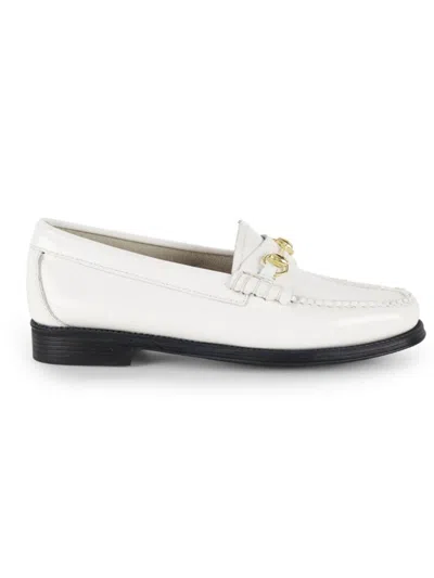 Gh Bass G.h.bass Women's Lianna Bit Lug Weejuns Loafer Flats In White