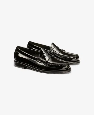 Gh Bass G.h.bass Men's Larson Monogram Heritage Weejuns Loafers In Black Patent