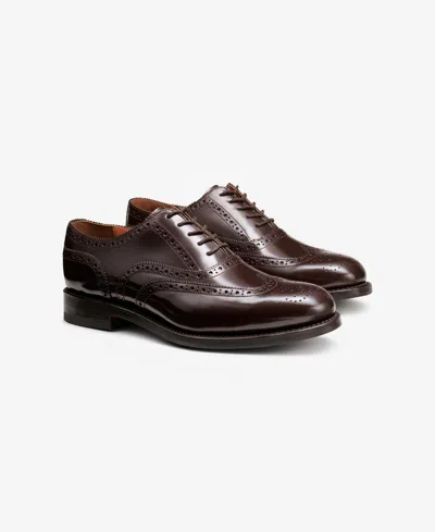 Gh Bass G.h.bass Men's Monogram Double Brogue Wingtip Derby Dress Shoes In Dark Brown