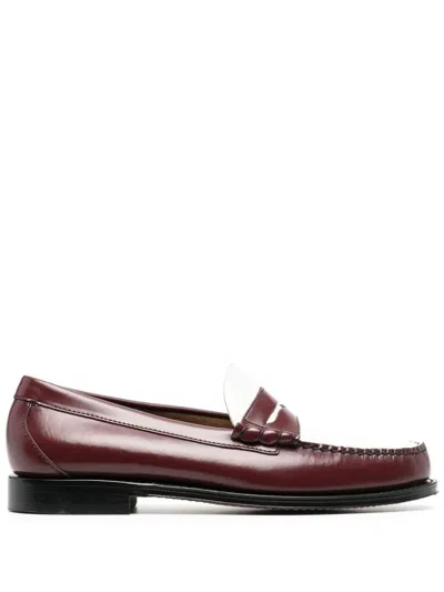 Gh Bass G.h. Bass Loafers In On Wine & White