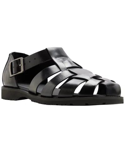 Gh Bass Men's Classic Leather Fisherman Buckle Sandals In Black