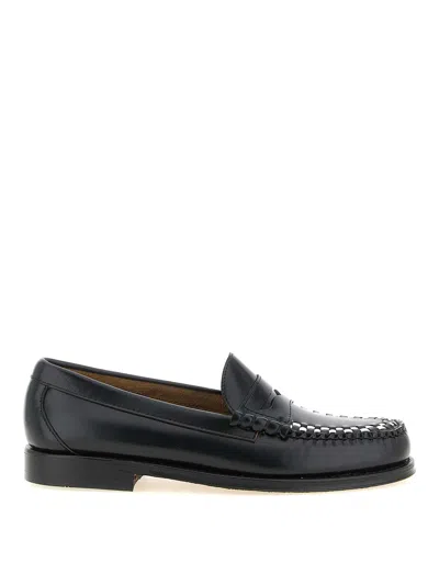 Gh Bass G. H. Bass Weejuns Larson Penny Loafer Slip-on In Polished Leather With Padded Footbed In Black