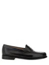 Gh Bass G.h. Bass Classic Black Leather Penny Loafer In Black