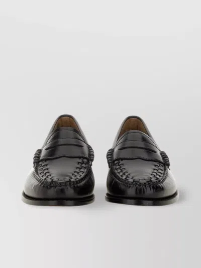 Gh Bass Penny Loafer Leather Rubber Sole