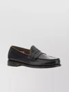 Gh Bass Penny Loafer With Low Block Heel And Moc Toe